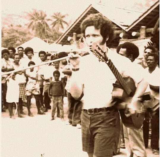 Vince preaching in PNG 1977
